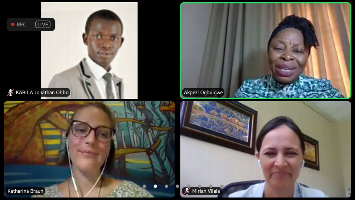 KabilaObbo's tweet image. I joined @earthcharter for a special Earth Charter+21 celebration

Speakers included:
Dumisani Nyoni
Phil Eke-okocha
Katharina Braun
Jaana Hirsikangas - E.D., @UN_Women Finland 

#EarthCharter #EarthCharterYoungLeaders #TurningConscienceintoAction #EarthCharter+21