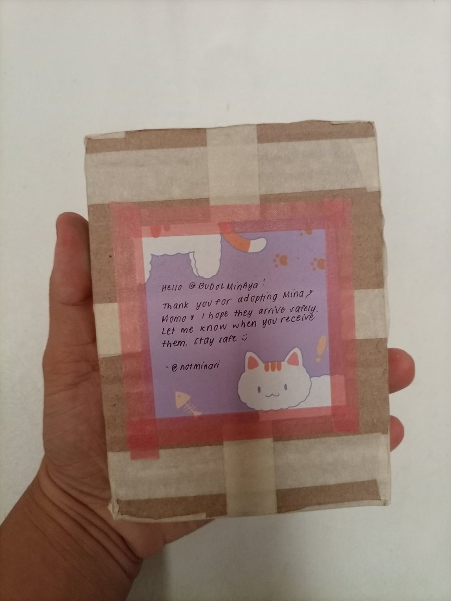 BudolMinayaa's tweet photo. Thank you @notminari 💓 mina & Momo jirit jirit arrived safe😍😭 https://t.co/E2e3Lnyabw