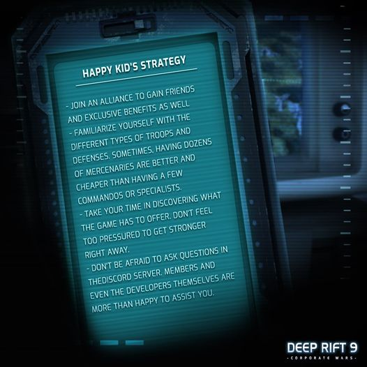 Deeprift_9's tweet photo. Here's Player Happy Kid's strategy on how to use resources wisely and ask for advice on Discord!

Learn more about Deep Rift 9 and share tips with other commanders by joining our official community at https://t.co/1pznKzJ1jK

#DeepRift9 #RTS #MMORTS #PC #Gaming #Indie #Strategy https://t.co/SeW9yPTRcV