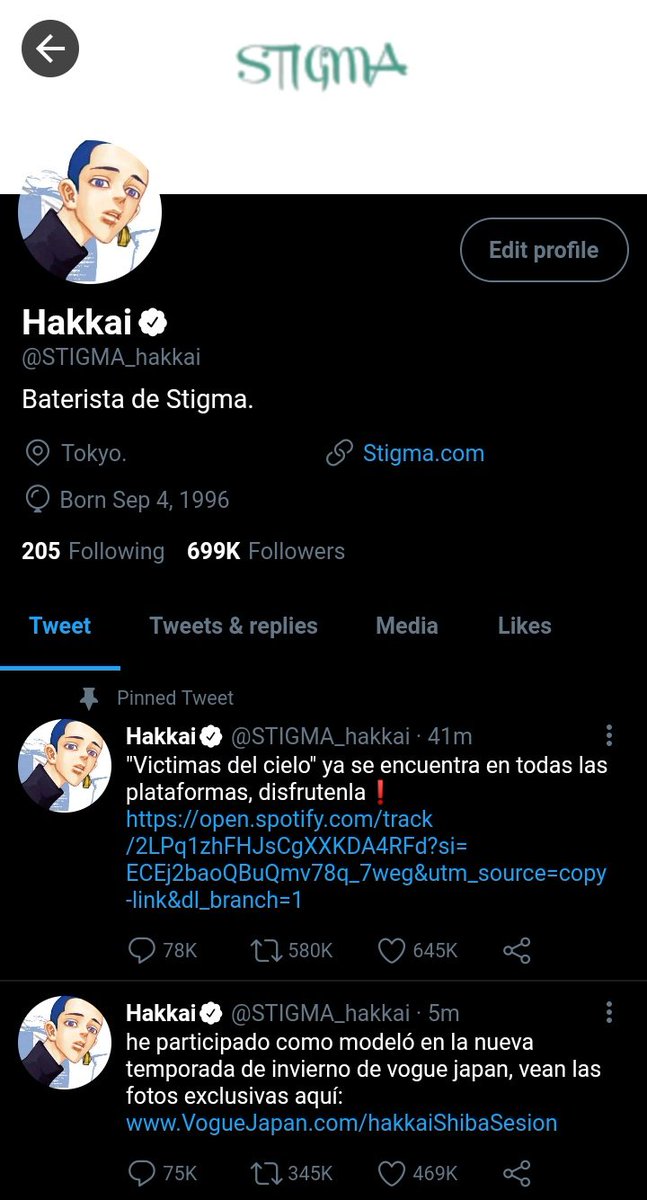 pocketooru's tweet photo. Hakkai Shiba.
➤24 años.
➤ Baterista en Stigma.
➤ Amigos: Baji, inui, mikey y smiley.
➤Hermana: Yuzuha.
➤Comenzando su carrera de modelaje.
➤Gay. https://t.co/4PHwTqvNjG