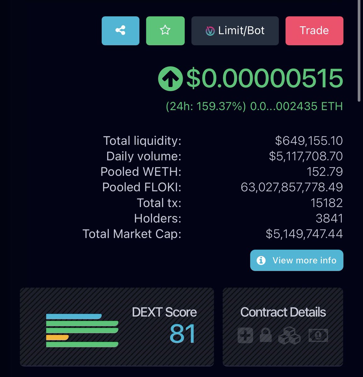 Get into #FlokiInu <a href="/RealFlokiInu/">Floki</a> 

dextools.io/app/uniswap/pa…