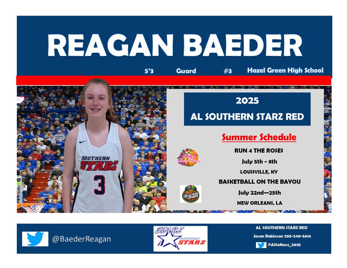 BaederReagan's tweet photo. Can’t wait to play in Kentucky with the @AlSoStarz_2025 https://t.co/k1YJNeKnTv