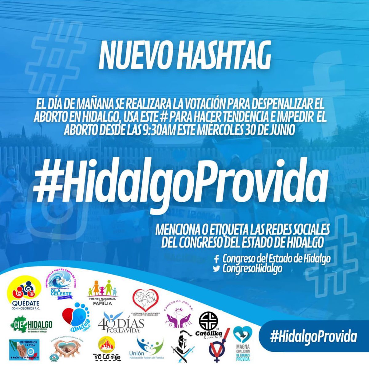 Con todo mañana 💙 #HidalgoProvida 💙