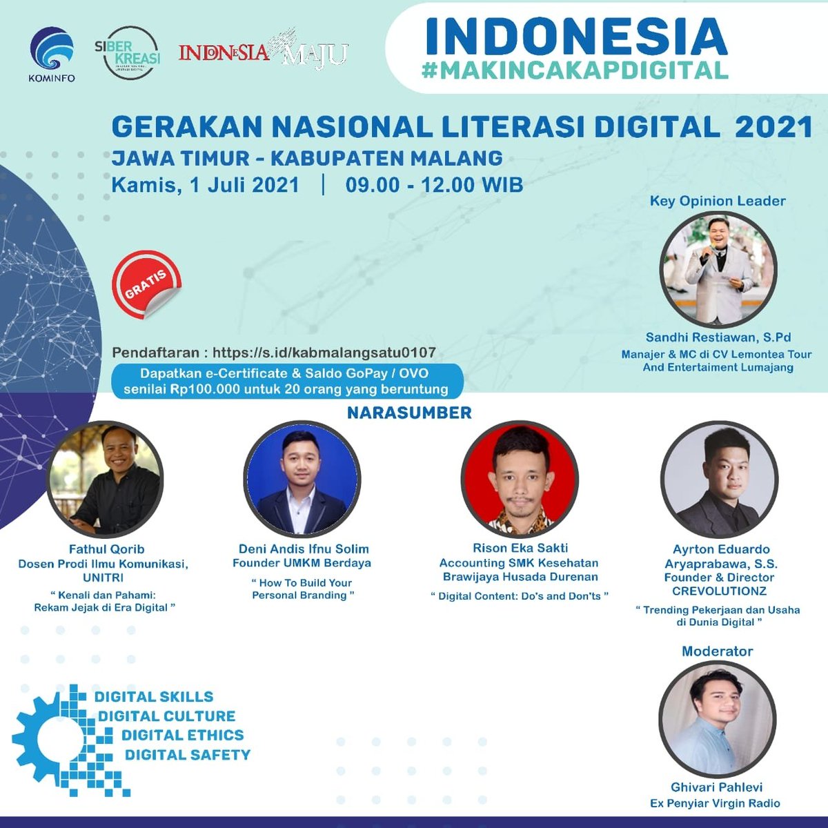 eduardovolume's tweet photo. Kamis, 1 Juli 2021 - Jadwal Pagi : https://t.co/9YFeRYvbvw
#LiterasiDigitalNasional #LiterasiDigitalJatim #Siberkreasi https://t.co/glt50RmGvC