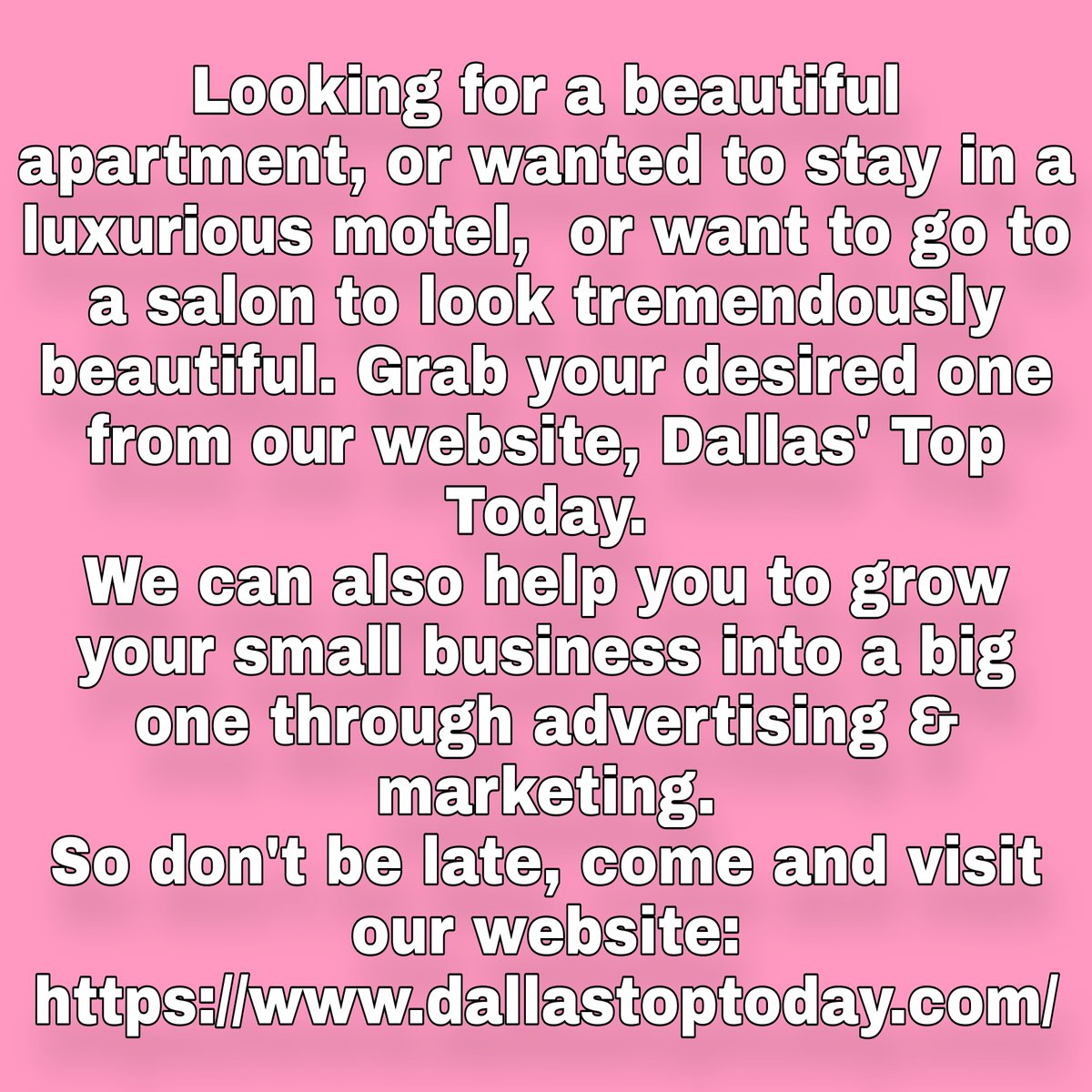 Please visit our
Website: dallastoptoday.com
And follow us on
Instagram:  instagram.com/dallas_top_tod…
Pinterest: pinterest.com/dallastoptoday/ 
Youtube: youtube.com/channel/UCg68-…
