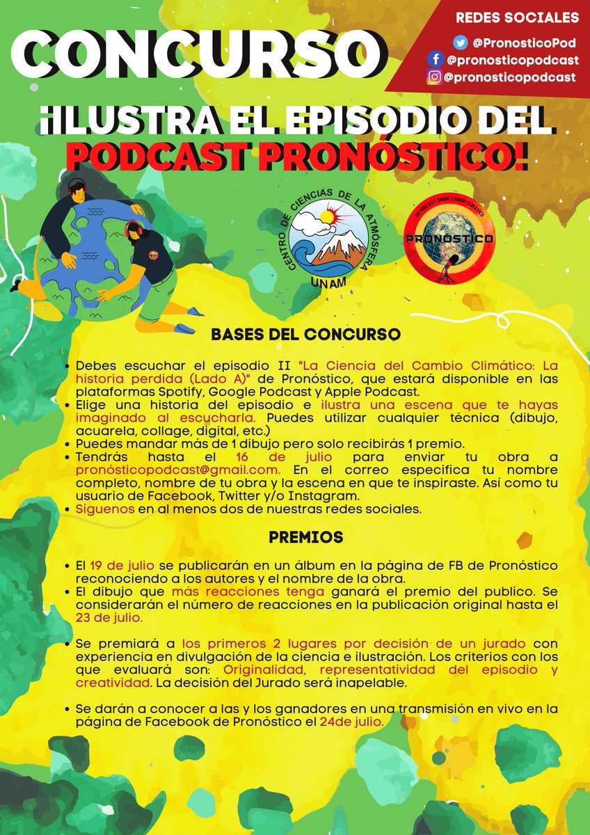 PronosticoPod's tweet photo. ¡¡¡AMPLIACIÓN DE CONVOCATORIA!!!
Se extiende la fecha de recepción de ilustraciones para nuestro concurso Ilustra un episodio del podcast Pronóstico! Tienes hasta el 16 de julio para mandar tu ilustración. :DD
¿Ya escuchaste nuestro segundo episodio?
https://t.co/eumZ0J6tA2... https://t.co/LK9VXuOZQS
