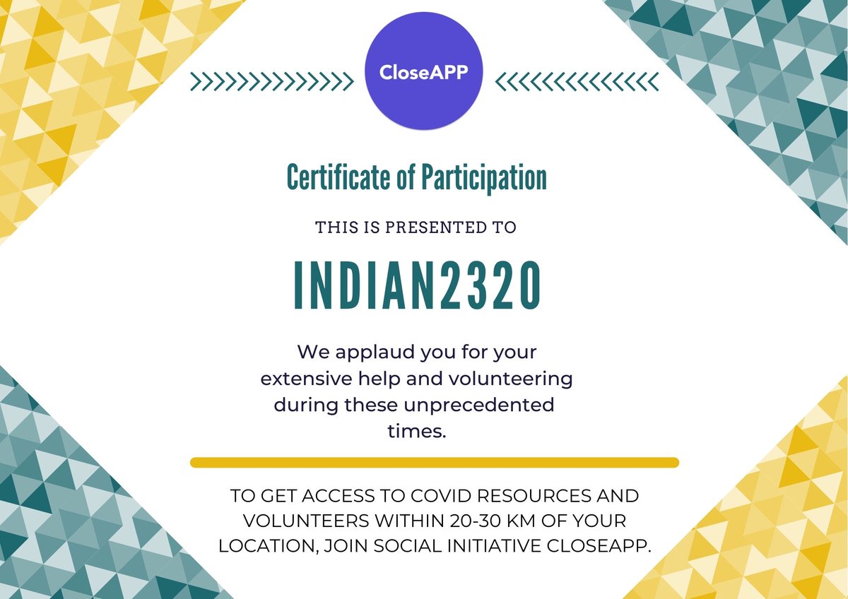 We applaud <a href="/indian2320/">Raj Mehta 🇮🇳 | GujaratCovidSupport</a> for your remarkable efforts. Please accept this certificate as a recognition of our gratitude towards you. 
Tag your friends in the comments who have contributed their services to help  the society during covid times.
Share it with your community!