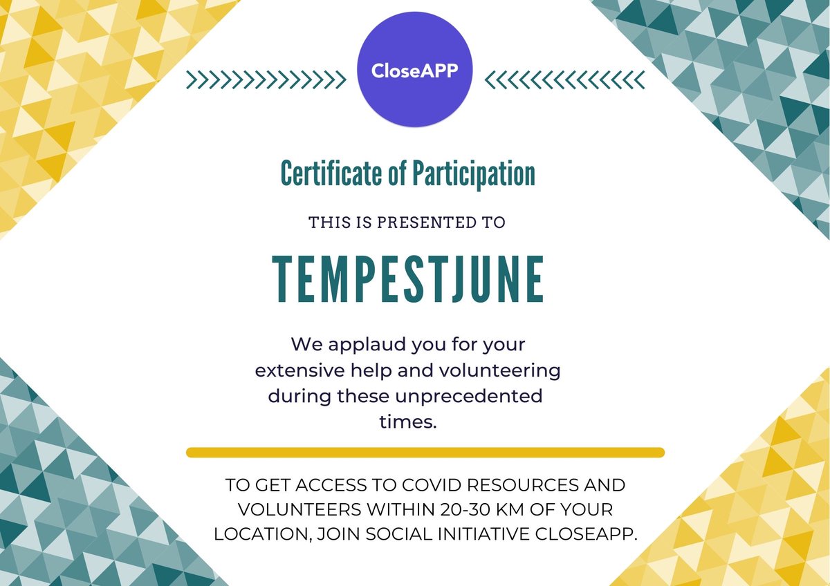We applaud <a href="/tempestjune/">Pinky Pradhan</a> for your remarkable efforts. Please accept this certificate as a recognition of our gratitude towards you. 
Tag your friends in the comments who have contributed their services to help  the society during covid times.
Share it with your community!