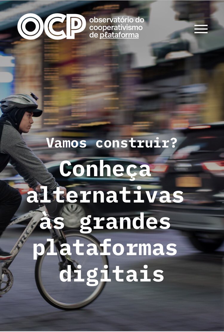 Lançamos o site do Observatório do Cooperativismo de Plataforma! cooperativismodeplataforma.com.br