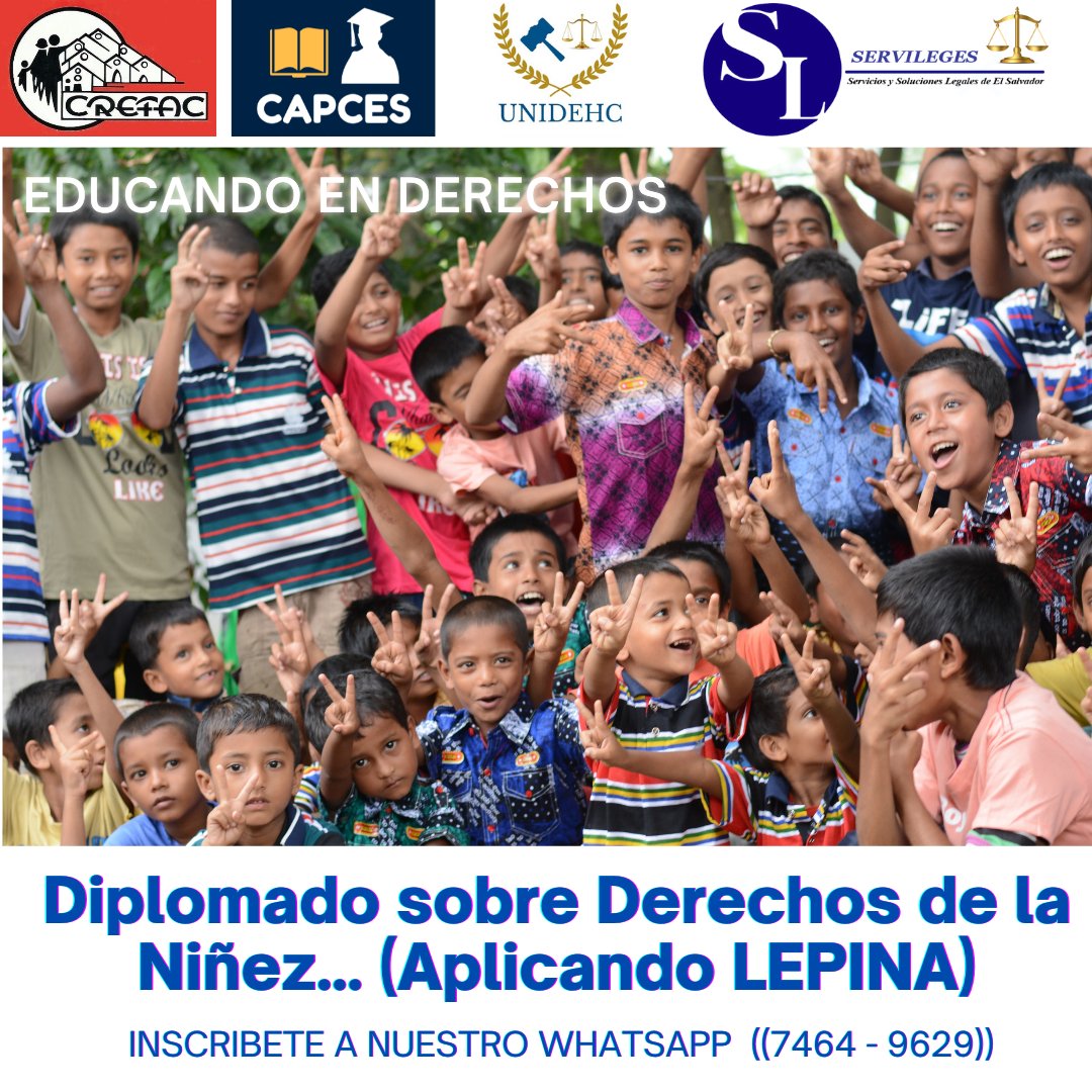 ACrefac's tweet photo. Inscríbete a Nuestro Diplomado #LEPINA. En Modalidad Presencial. Regresamos a los Centros de Capacitación de #CREFAC y #CAPCES. #Escribenos a #Whatsapp ((7464 - 9629)) 📲⚖ https://t.co/ofEkC3sekI