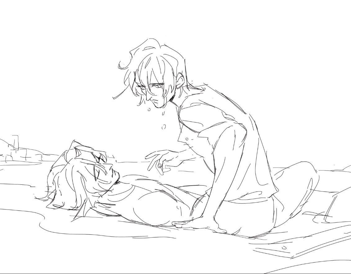 #wip getting back to the Siren AU for Reki and Langa 