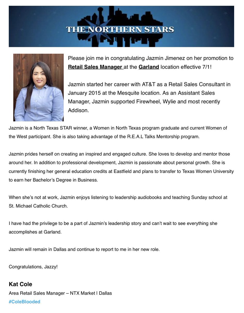 KatCole__'s tweet photo. Organizational Announcement 📣 Huge congratulations are in order for Megan and Jazmin! Taking a seat at the table effective 7/1 💙 #WomenoftheWest #BossLady #MakingMoves #ColeBlooded #NorthernStars #GoWest #YourNTX @MONEYMEGGOO @CoachJazzyJ @TerronJernigan @NTX_Market https://t.co/BtqbtlNq80