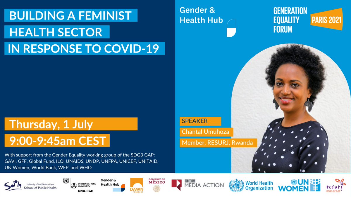 Gender & Health Hub (@genderhealthhub) on Twitter photo Chantal Umuhoza, <a href="/chante_MKS/">chantal umuhoza</a>, is asking you to #ActForEqual at <a href="/GenEgaliteFR/">Forum Génération Égalité</a> with us to address how we build a feminist health sector response to COVID-19
Don't miss out on this milestone event for gender equality. #GenerationEquality Chantal Umuhoza, <a href="/chante_MKS/">chantal umuhoza</a>, is asking you to #ActForEqual at <a href="/GenEgaliteFR/">Forum Génération Égalité</a> with us to address how we build a feminist health sector response to COVID-19
Don't miss out on this milestone event for gender equality. #GenerationEquality