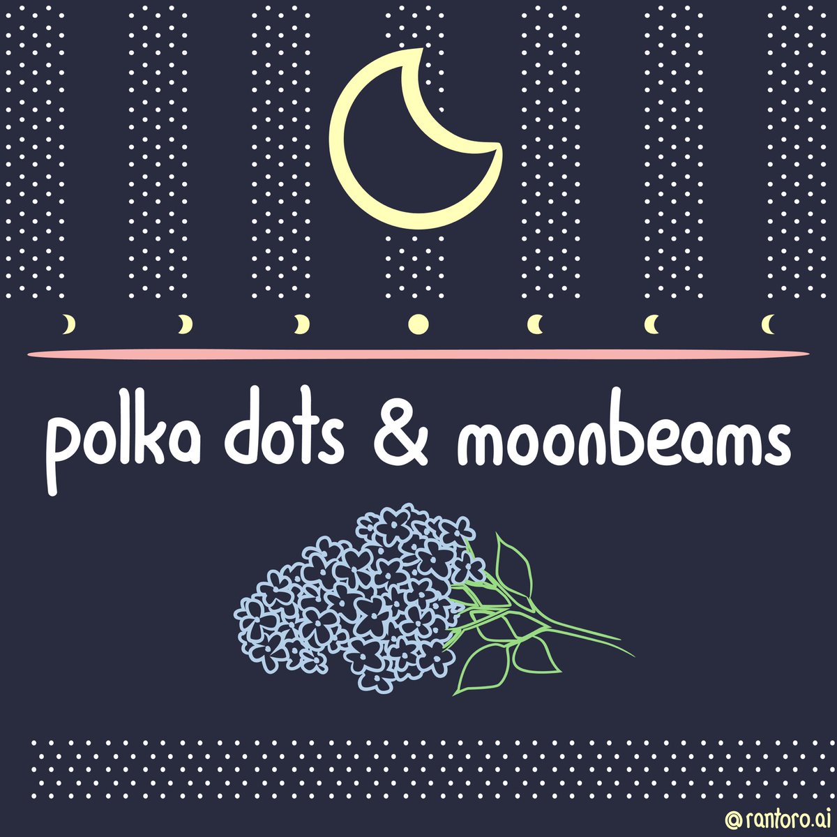 rantoro_ai's tweet photo. Filled with lilacs and laughter - A blue lilac symbolizes happiness and tranquility. #polkadotsandmoonbeams #illustration #flowerlanguage #jazz #design #typography https://t.co/55BUYuPcGa