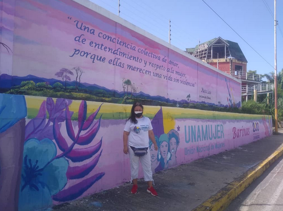 🇻🇪#29Junio Rememoramos que #BolívarLlegaACaracas 
y en #Barinas continuamos con nuestro mensaje @MariaLeonaPSUV 'Conciencia Coletiva de Respeto' 
 🚺#MuralesBicentenario @taniapsuv @BarinasPsuv 
@venevir @VictoriaRrocio @zulaypsuv