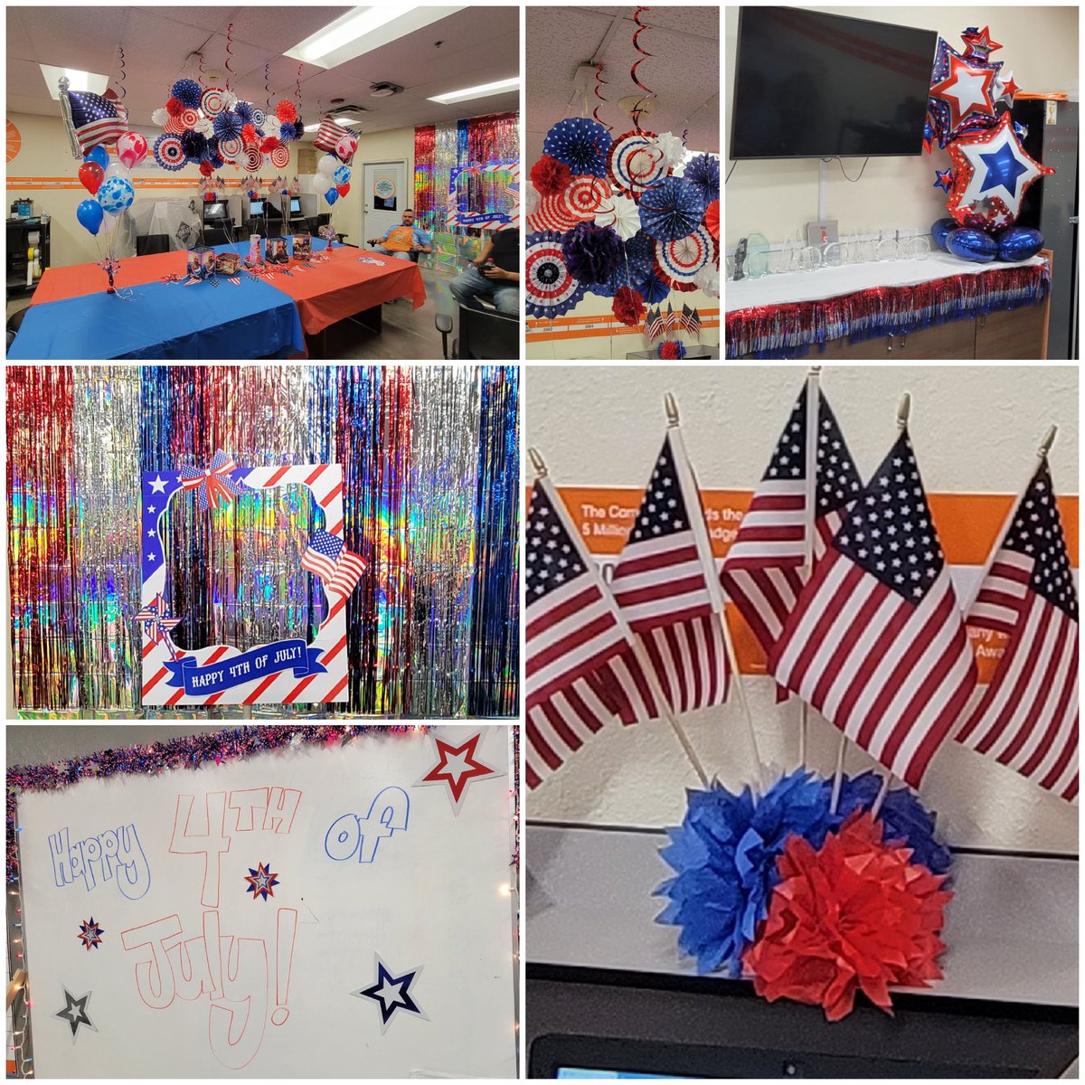 Akayla_3016's tweet photo. Celebrating the 4th of July all week at 3016!!!!! My fun fund team and I had a blast creating some cheer and for the associates. https://t.co/Rfwxhe94ru