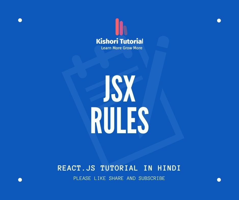 kishoritutorial's tweet image. JSX Rules in React Js.

youtube.com/watch?v=_TZBWW…

#reactjs #reactjstutorial #reacttutorial
