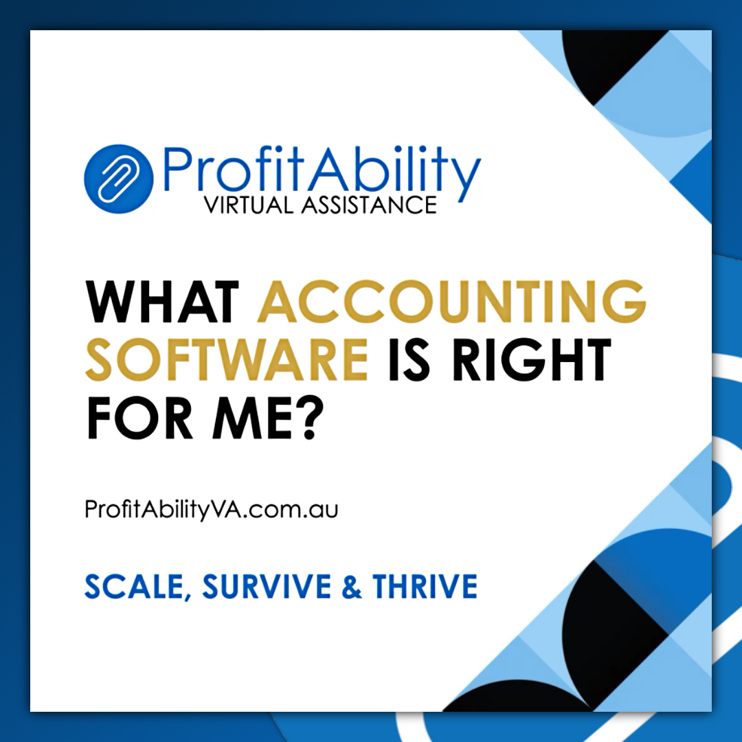 ProfitAbilityVA's tweet photo. Looking for a bookkeeping package to use in your small business? Cut through the confusion and check out our blog/video to see the pros and cons of each of the market leaders.
https://t.co/stcRf4JicA
#ProfitAbilityVirtualAssistance #Scale#Survive#Thrive #BookeepingSoftware https://t.co/Einmch4KTr