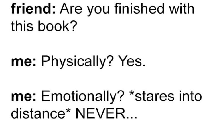 😔That feeling when a book stays with you…