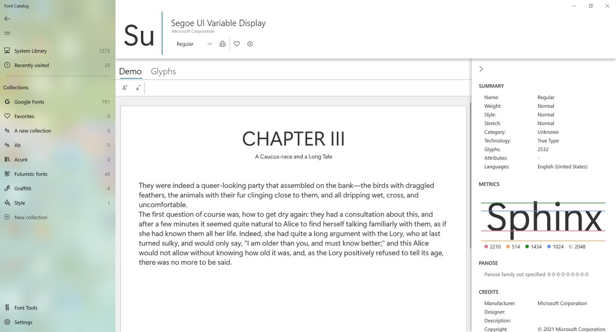 leisvanCT's tweet photo. New "Segoe UI Varian Display" looks really nice. I´m impressed by the fact that it doesn´t have any OpenType features, like ligatures.
#Windows11 #Segoe #WinUI #Microsoft #Design https://t.co/bfdBTw8xd2