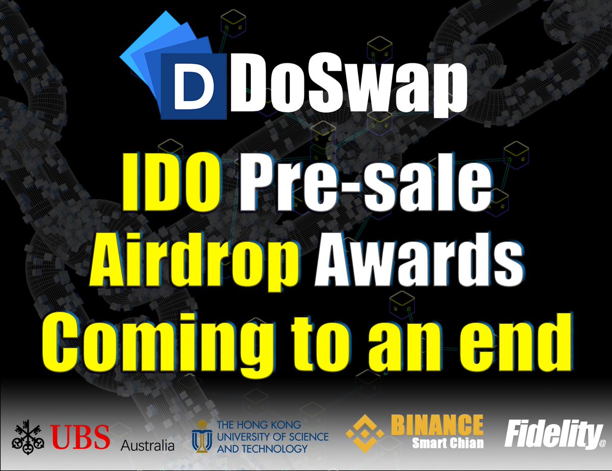 Airdrop ＄30,000 DOSP and IDO Pre-sale:

IDO Pre-sale: Jun 28th 2:00 AM UTC~Jun 30th 2:00 AM UTC
Pre-sale price: $0.02
Opening price: $0.03
Minimum purchase quantity: $50
IDO LINK: doswap.finance/join.php
Listed on July 5 2:00 AM UTC

<a href="/coinkit_/">CoinKit</a> mon 0.0005 50 #BNB <a href="/Doswap_Finance/">Doswap.finance</a>