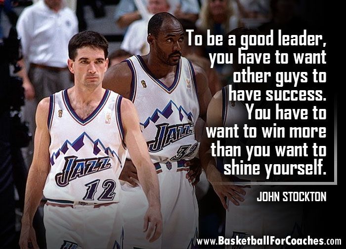 BballCoachMac's tweet photo. "To be a good leader, you have to want other guys to have success.

You have to want to win more than you want to shine yourself"

- John Stockton https://t.co/KBrlDo1KAE
