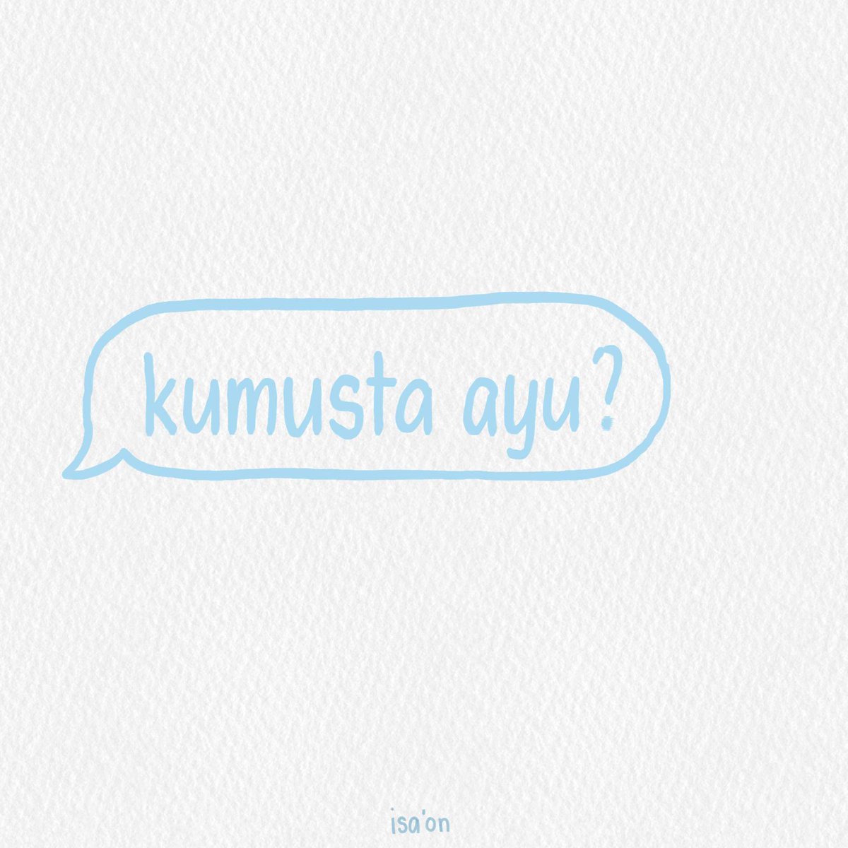 isaon_22's tweet photo. learn Isinai with isa'on🌿
a simple greeting👋 goes a long way so, why not join in and learn 📚

🆀 How do you say, "How are you?"❓
✅ Kumusta ayu?
🆀 How do you say "I'm fine"❓
✅ Mabbet podda

#artph #letteringph https://t.co/NJwt6UqcEI