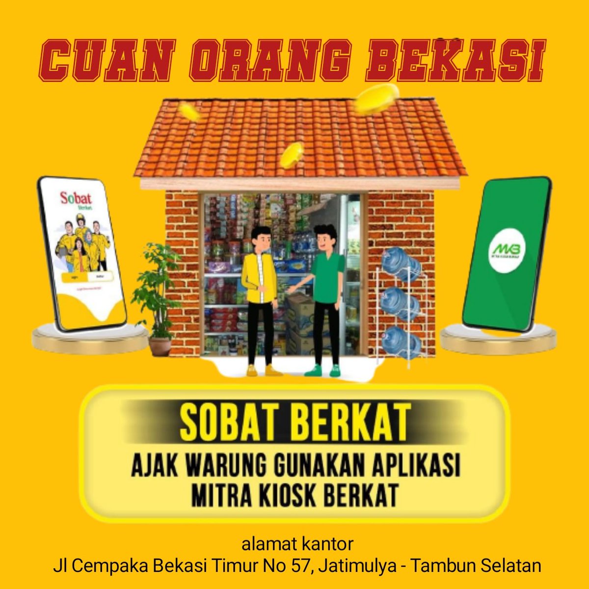 Syarat : 
- Wajib Hp Android Min Versi 7
- Domisili Bekasi Kota/Kabupaten

Jadwal Training : 
Selas &amp; Kamis
Jam 09.30 (ontime)

Info Lebih Lanjut: 
Arie Koreck 081211383331

#lokerkerja #lokerbekasi #infoloker #infobekasi