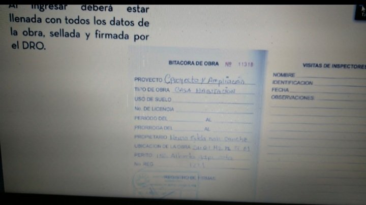La bitácora de obra es un instrumento que nos ayuda a identificar y conocer los eventos sobresalientes en una construcción y nos ayudar a dar seguimiento a todos los trabajos que estamos ejecutando.
#SiempreMasParaLosDemas
<a href="/omaralpuche/">omar alpuche leal</a> <a href="/WendyGabrielaC9/">Wendy Gabriela Chan C.</a> <a href="/DasChan21/">Dasil Chan</a> <a href="/Guillermo03Rb/">Rubén Guillermo</a>