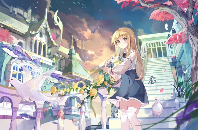 #絵描きさんと繫がりたい 
 #夏の創作クラスタフォロー祭り
背景描くのがすきです
rt♡でまわります 