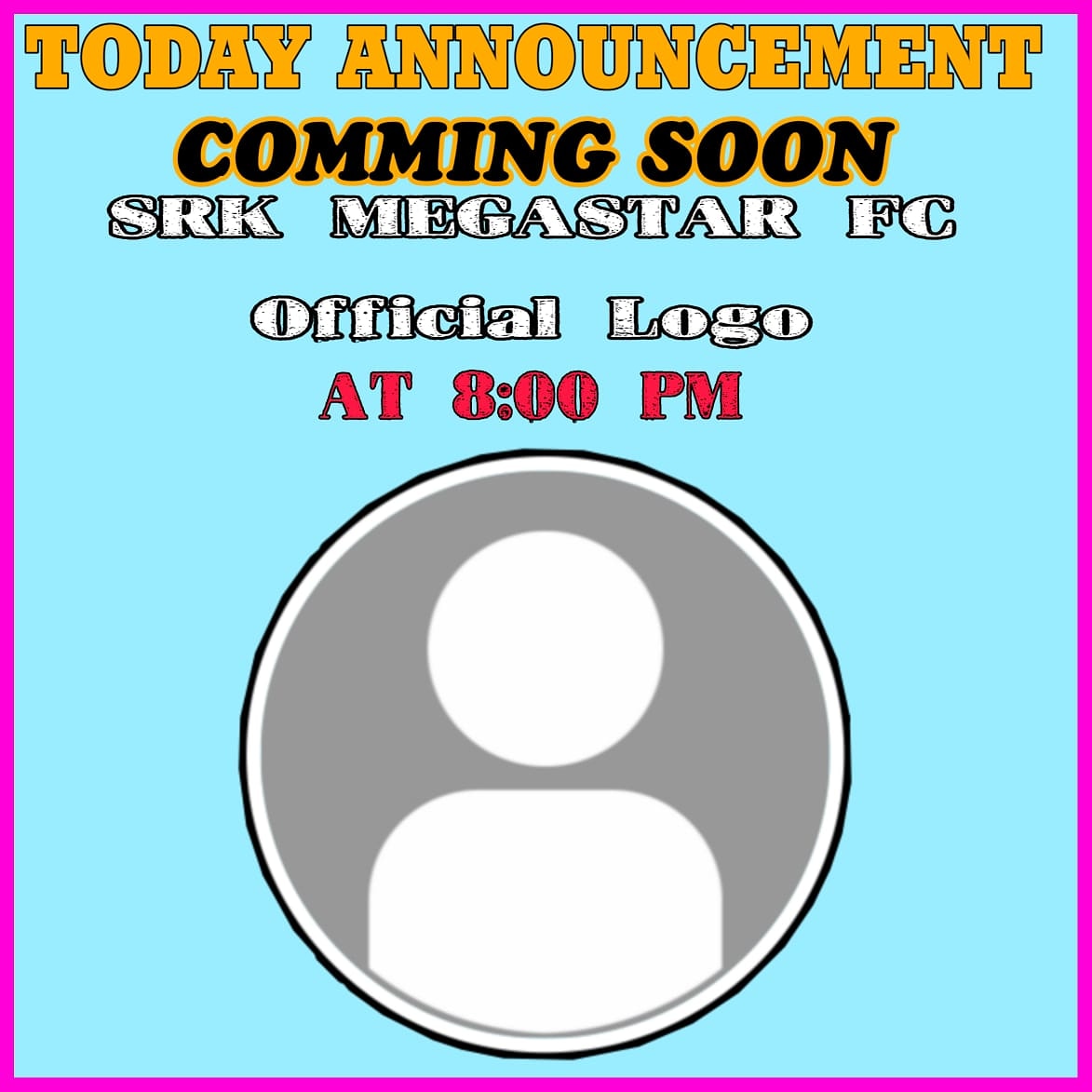 srkfanking's tweet photo. TODAY ANNOUNCEMENT📢
 COMMING SOON 
 ⚜️SRK MEGASTAR FC⚜️
 Official logo 
  AT 8:00 PM 
@iamsrk
#iamsrk 
#srkmegastarfc https://t.co/E0CGxttJzn