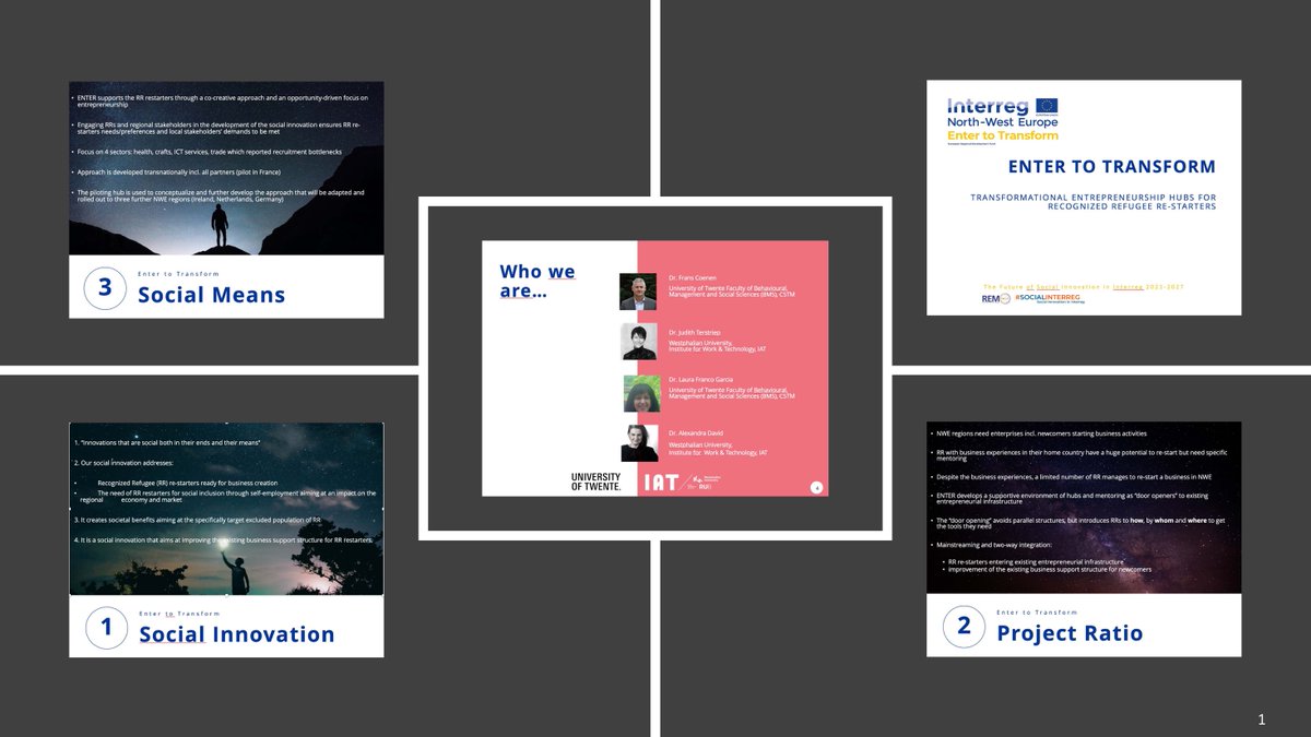enter2transform's tweet image. Social Innovation for Migrant Entrepreneurship with @j_terstriep and @AlexElisaDavid at #socialinterreg