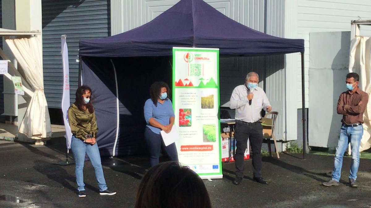 Frédéric Nicolas, Directeur Territorial Nord Est à #poleemploi #LaRéunion ouvre la journée agricole à Bras Panon et souhaite "une matinée fructueuse pour tous" et souligne "la richesse des métiers dans la branche agricole à La Réunion" #TousMobilisés #AvecPôleEmploi