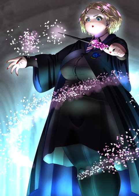 ハリーポッターの創作モブちゃんです🤗ハグリッドと同じ半巨人で身長は220cmあります😍毛量が多くて言うことを聞かないので前髪はピンでとめています🤫友達思いで優しいですが男性には厳しめなんです🤗
#ハリーポッター  #HarryPotter #レイブンクロー #Ravenclaw #夢絵 #ぽっちゃり #イラスト 