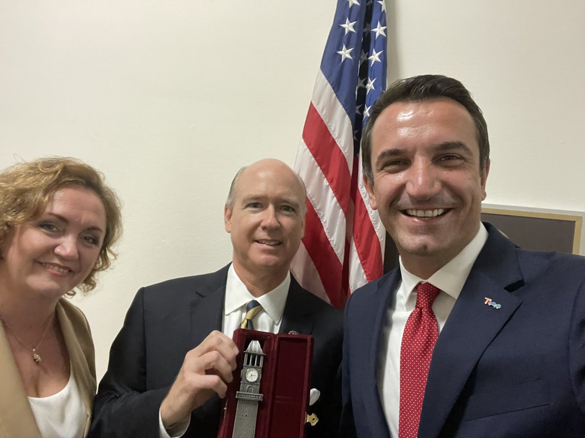 erionveliaj's tweet photo. Always a pleasure catching up with old friend @Robert_Aderholt &amp; new friend @JeffFortenberry

Can't wait to host them in Tirana next year for #EuropeanYouthCapital2022

Having bipartisan support at the 🇦🇱 Caucus in the 🇺🇸 House &amp; Senate speaks volumes of our special relationship! https://t.co/ISPTYIfmHU
