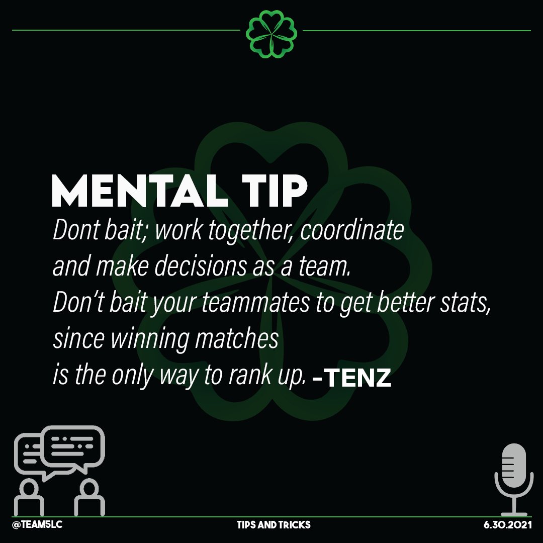 Team5LC's tweet photo. Mental Tip for today

#twitch #gaming #youtube #games #esports #game #fortnite #gamer #valorant #valorantgame #valorantgameplay #twitchstreamer #valoranttr https://t.co/uOxLFrNHBp