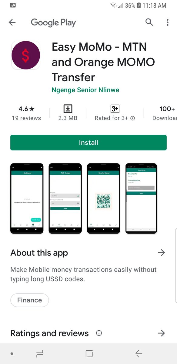 NadeshEduke's tweet photo. Send money with ease using the Mobile Money services of any of the telcos in Cameroon. Easy Momo has made it easier. 

More grease to @ngenge_senior and his team.

It's an addition to the number of applications built in Cameroon. 

#TechMakesLifeEasy

https://t.co/5tCgyrVgEH https://t.co/ZAFL4NFDwh