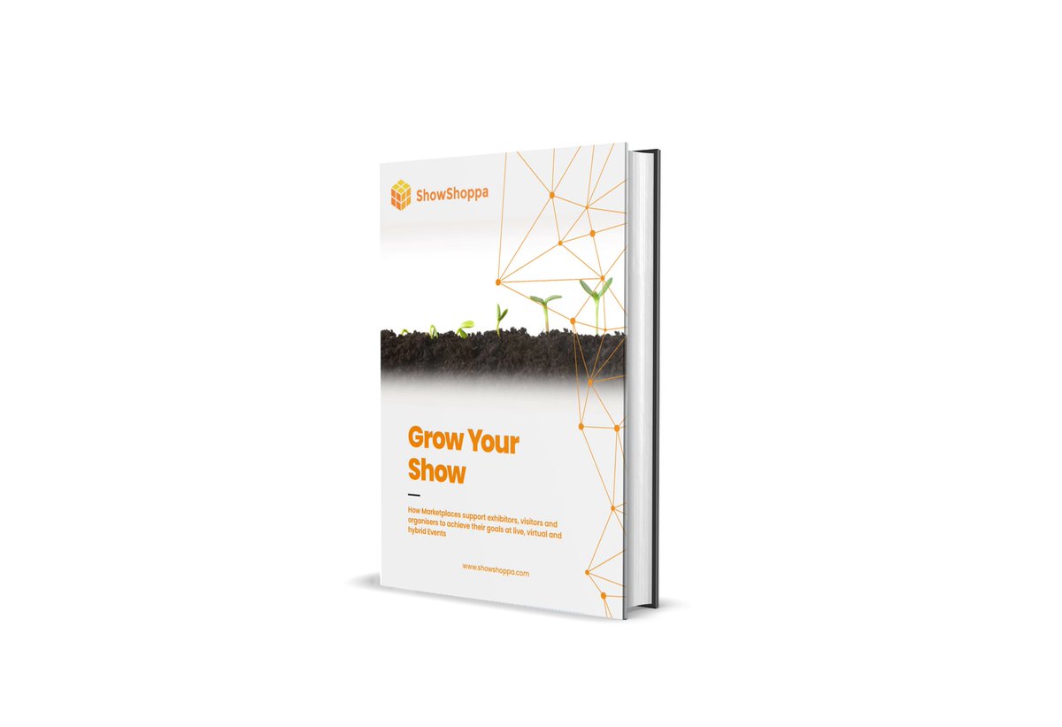 ShowShoppa's tweet photo. Download our ebook to find out why Event Marketplaces are a winning solution whether your show is live, virtual or hybrid. https://t.co/obxE7VegbR https://t.co/7c4nEM7Pii
