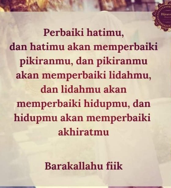 kita semua akan mati, yok jag lisan jaga hati'