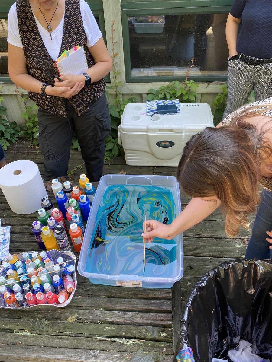 Summer board retreat started out with some art making. #thankyouannie #wemakearttoo