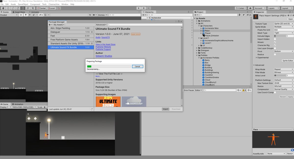 CustomizedGamez's tweet image. I don't post a lot, but during the week I do a bit everyday! Today I am waiting for my asset pack to decompress! It's not much, but it's honest work.

#gamedev #indiedev #madewithunity