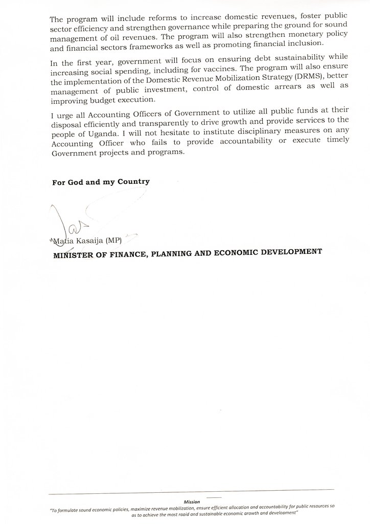 Statement I made this morning on <a href="/IMFNews/">IMF</a> Extended Credit Facility arrangement for Uganda.