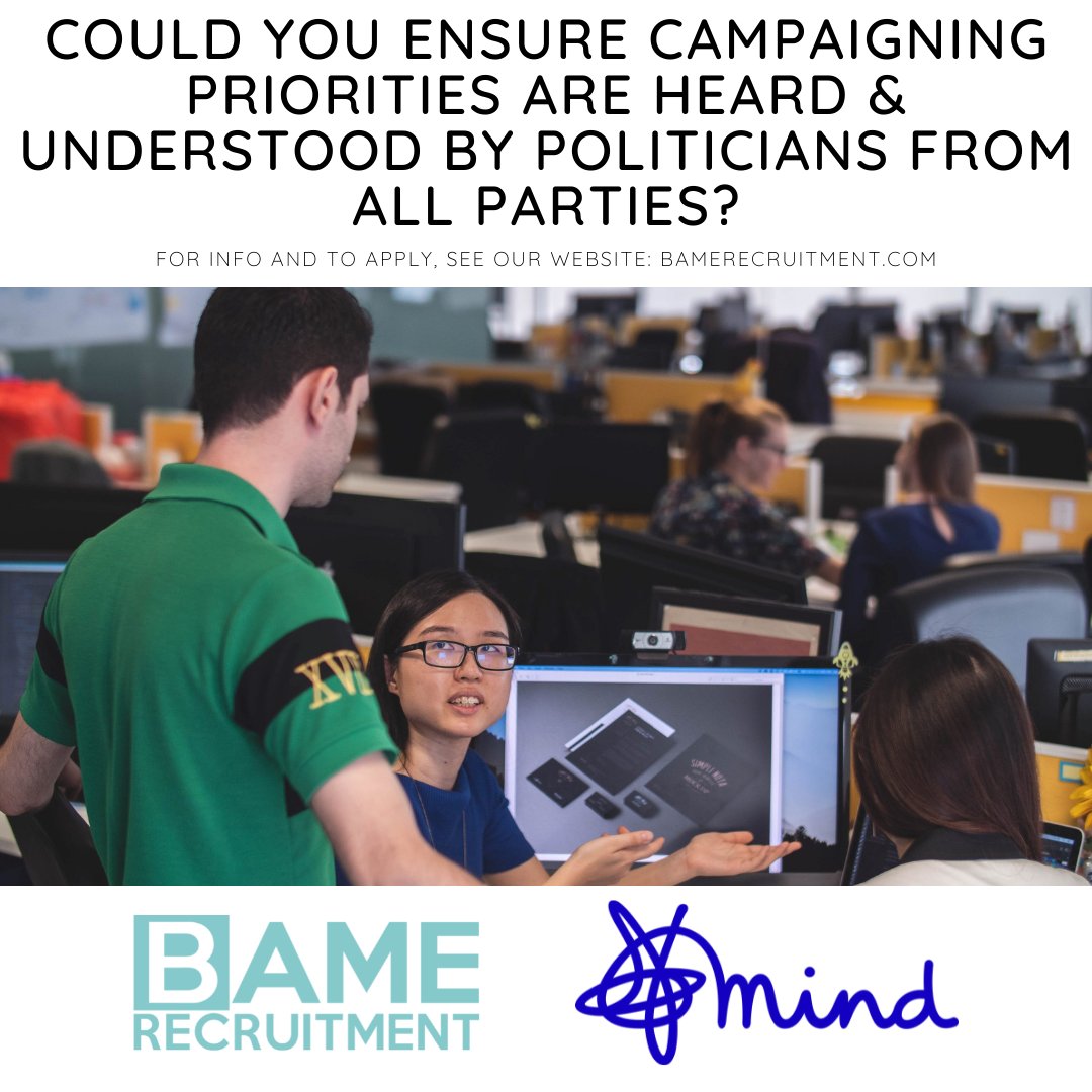 diversifyinggrp's tweet photo. Unique opportunity to help deliver @MindCharity’s key political campaigns with TWO public affairs roles now live.

➡️ Senior Public Affairs Officer https://t.co/LQjo9v3ivR 
➡️ Senior Public Affairs &amp; Campaigns Officer https://t.co/mnxTZtjSpQ

#charityjobs #publicaffairs https://t.co/aPRA1d2hue