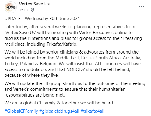 strawfie's tweet photo. Please RT using #vertexsaveus 

VERTEX MEETING - GLOBAL ACCESS TO MODULATORS https://t.co/7SHaKVCHK8