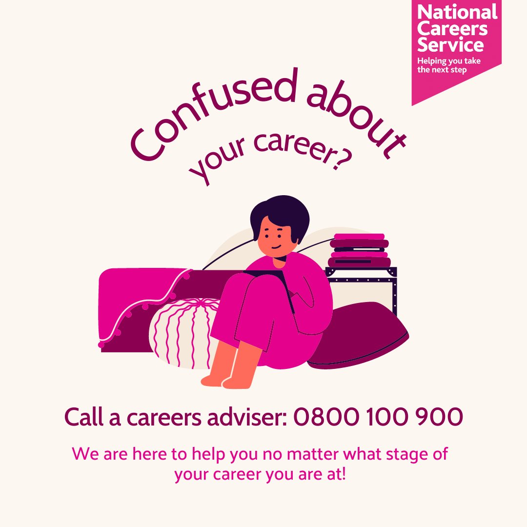 If you're facing uncertainty at any point in your career our expert advisers are here to help 👋

Organise an appointment on the phone
‣ 0800 100 900
Or through our online webchat
‣ bit.ly/NCStwi

#CareerHelp