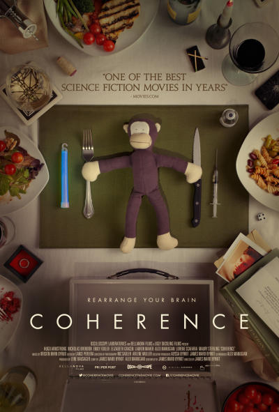 levmauc's tweet photo. COHERENCE tuvo unos sensacionales pósters promocionales que ya dejaban entrever lo de las múltiples realidades cambiando simplemente los objetos principales de cada mesa sin alterar nada más. Aquí van cuatro de los ejemplos con elementos que luego aparecen en la película: https://t.co/IwKutM5RVv