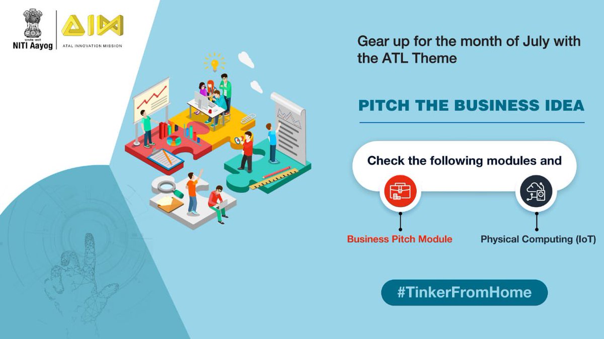 AIMtoInnovate's tweet image. New month = New ATL theme!

As we gear up for the month of July, we are happy to announce the modules for the month: 

👉 Business pitch module 
👉 Physical computing 

Let’s continue to #TinkerFromHome with an #AIMtoInnovate!💫