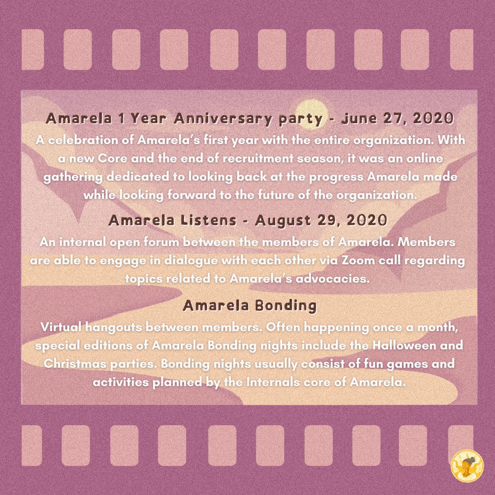 AmarelaPH's tweet photo. Last June 19 was the second anniversary of Amarela and since its founding, Amarela has only become bigger, bolder, and stronger.🦸‍♀️

In 2 years, Amarela was able to hold multiple and various internal and external projects that without these, the organization wouldn’t be where it https://t.co/a48afkIQb4