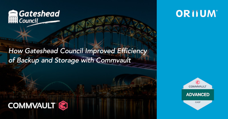 Gateshead Council run a complex IT infrastructure and handle 154tb of raw data. With a relationship of almost a decade, our partner @ORIIUM and Gateshead have achieved significant staff time savings through <a href="/Commvault/">Commvault</a>'s ransomware protection! ow.ly/iRYT102O3o2