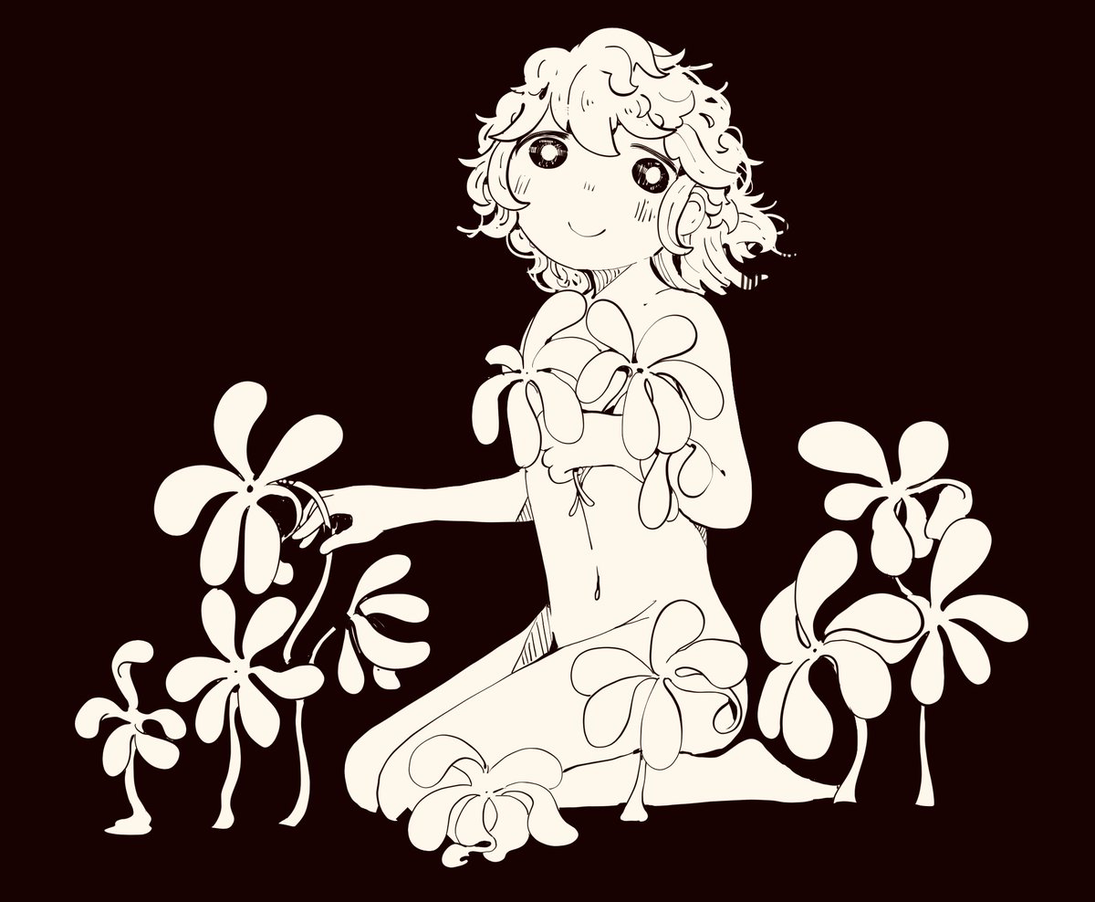 「花摘み」|ののもとむむむのイラスト